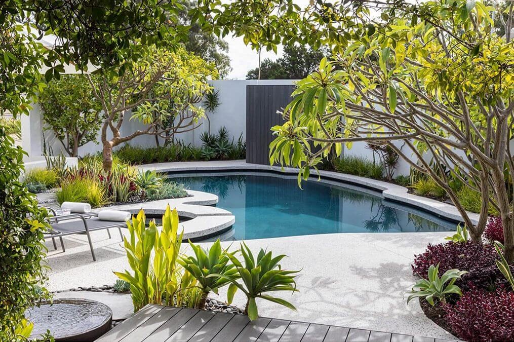 Bali Inspired Pool Landscaping Perth
