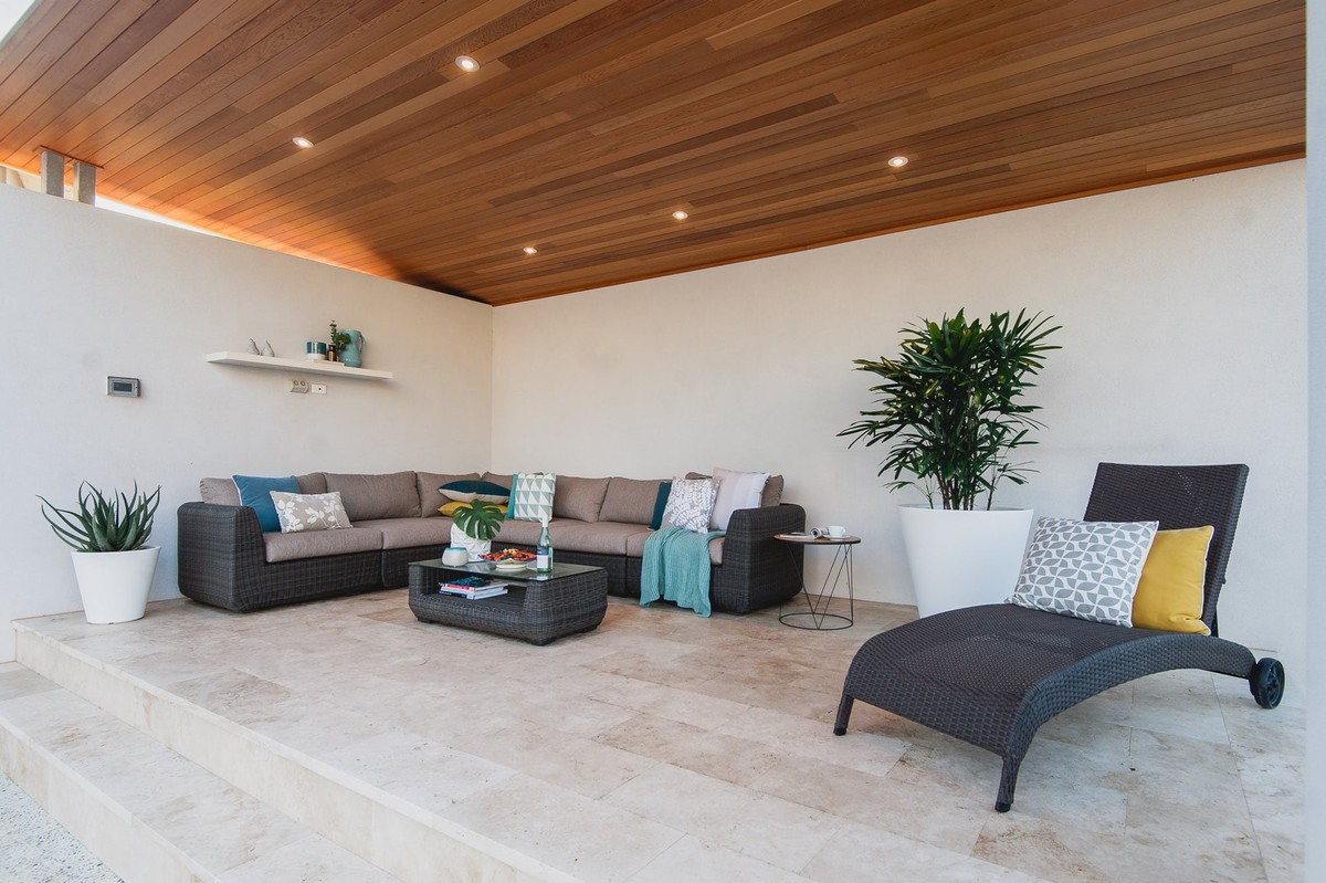 Stunning poolside patios by Revell Landscaping in Perth